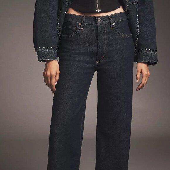 AGOLDE Petite Harper Mid-Rise Straight-Leg Jeans - Picture 4 of 4